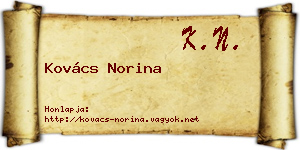 Kovács Norina névjegykártya